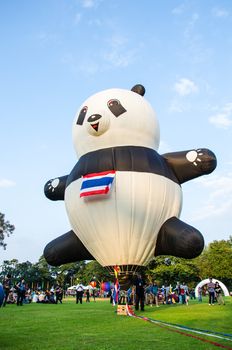 CHIANG MAI - DECEMBER 7: Unidentified people on display at The Thailand International Balloon Festival 2013 on December 7, 2013 in Chiang Mai, Thailand.