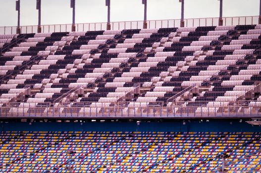 Empty seats in a stadium, Daytona International Speedway, Daytona Beach, Florida, USA