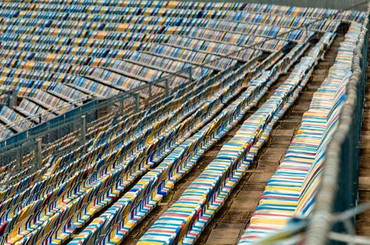 Empty seats in a stadium, Daytona International Speedway, Daytona Beach, Florida, USA