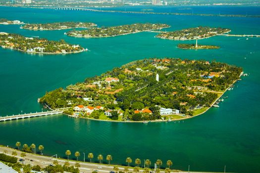 Island in the ocean, Star Island, Miami, Miami-Dade County, Florida, USA