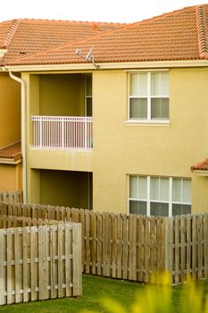 Wooden fence outside a house, Miami, Miami-Dade County, Florida, USA