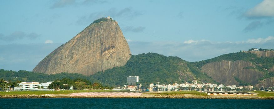 City with Sugarloaf Mountain in Rio De Janeiro, Brazil