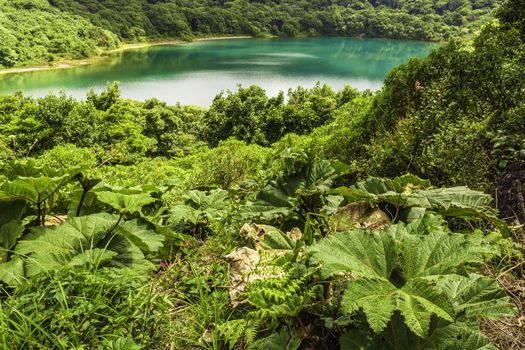 Beautiful blue lake found near the Poas Volcano in Costa Rica.