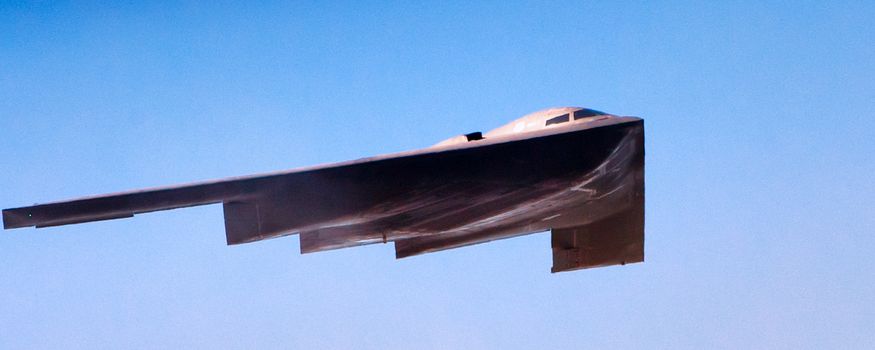 Demonstration of USAF B-2 Bomber on Fleet Week celebration on Oct 8th, 2011 in San Francisco, San Francisco Bay, California, USA