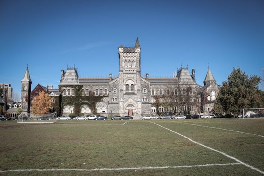TORONTO, ON, CANADA - SEPTEMBER 10: University College at University of Toronto, in Toronto, ON, on September 10, 2013. 