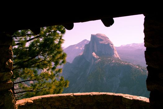 A view from the Glacier Point, in Yosemite National Park, USA.