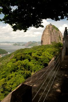 View of the sugarloaf in Rio de Janeiro, Sugarloaf Mountain, Rio de Janeiro, Brazil