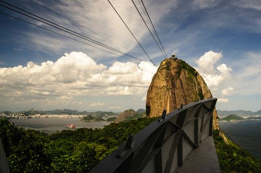 Sugarloaf Mountain is a peak at the mouth of Guanabara Bay situated in Rio de Janeiro, Brazil