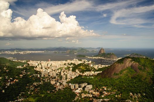 Western shore of the Guanabara Bay lies the city of Rio de Janeiro and on its eastern shore the cities of Niteroi and Sao Goncalo, Baia De Guanabara, Rio De Janeiro, Brazil