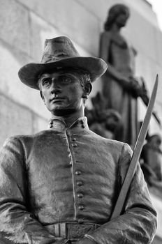 Low angle view of a statue, William Tecumseh Sherman Monument, Washington DC, USA