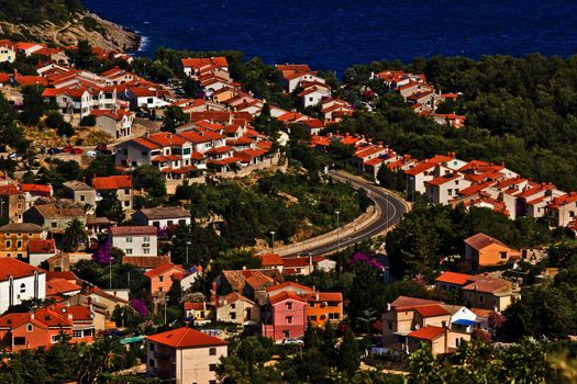 Mediterranean style houses by the sea, Island of Mali Losinj, Croatia