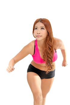 Gorgeous Chinese female fitness routine