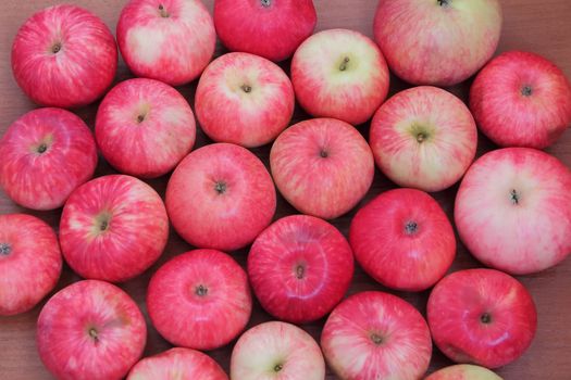 Image of background red ripe appetizing apples