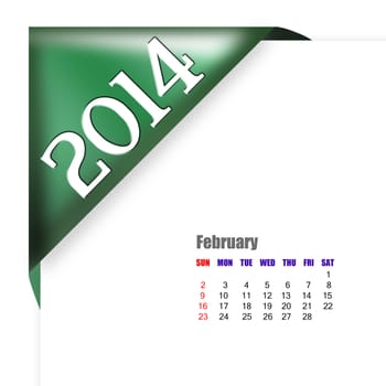 February of 2014 calendar 
