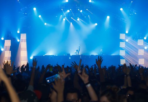 BANGKOK - DECEMBER 9 : STEVE AOKI  show at  808 FESTIVAL 2013, a super-charged international beat buffet that is set to rock the ears dancing feet of Bangkok, Thailand.