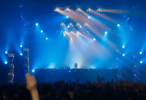 BANGKOK - DECEMBER 9 : STEVE AOKI  show at  808 FESTIVAL 2013, a super-charged international beat buffet that is set to rock the ears dancing feet of Bangkok, Thailand.