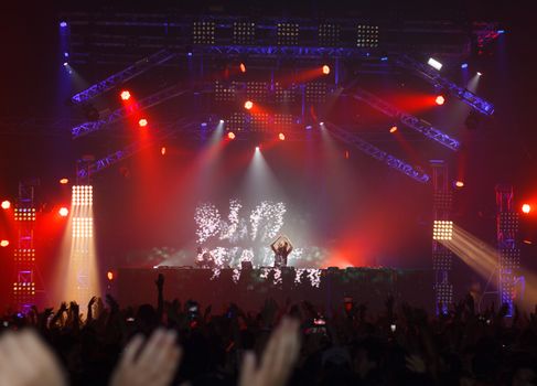 BANGKOK - DECEMBER 9 : STEVE AOKI  show at  808 FESTIVAL 2013, a super-charged international beat buffet that is set to rock the ears dancing feet of Bangkok, Thailand.