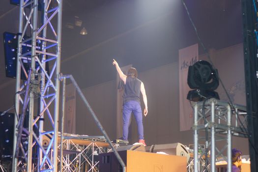 BANGKOK - DECEMBER 9 : STEVE AOKI  show at  808 FESTIVAL 2013, a super-charged international beat buffet that is set to rock the ears dancing feet of Bangkok, Thailand.