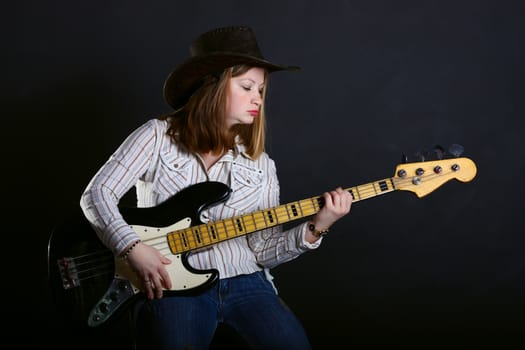 Girl playing guitar 