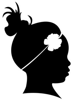 a child head silhouette vector