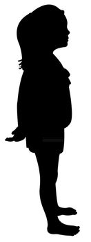 a girl body silhouette vector