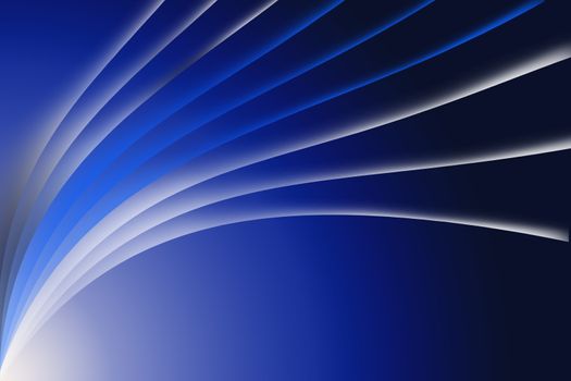 abstract lines and curve on blue background