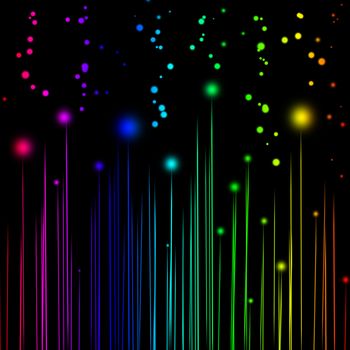 colorful abstract lines and glowing background