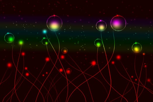 colorful abstract lines and glowing background