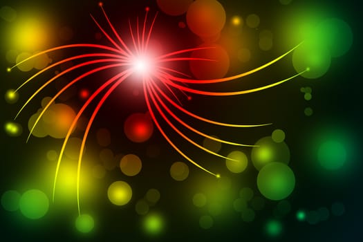 colorful abstract line with glowing background