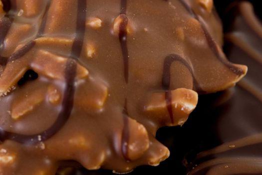 Close up of one gingerbread with nuts
