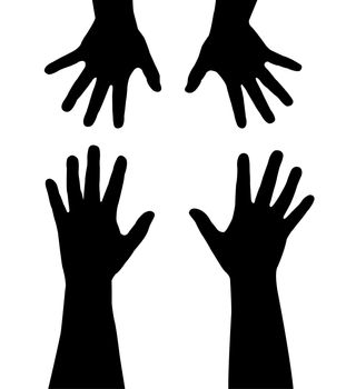 sister's hands vector