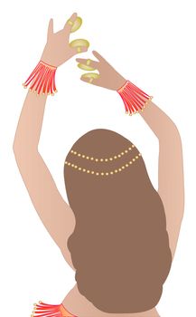 belly dancer portrait vector