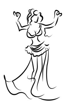 belly dancer portrait vector