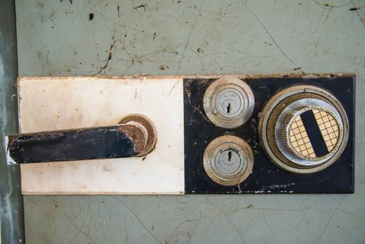 Old safe to store valuable possessions in the home.