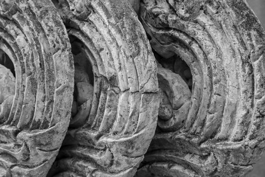 Old sculpture in the temple for background.