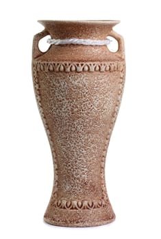 Traditional ancient vase isolated on the white background