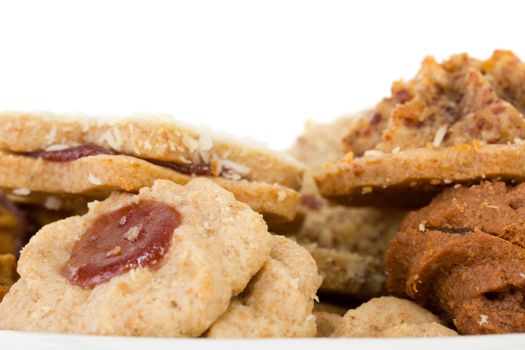 Close-up of fresh baked christmas cookies