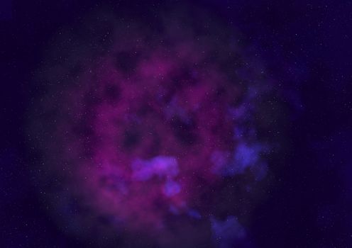 Far being shone nebula and star field against space. "Elements of this image furnished by NASA".
