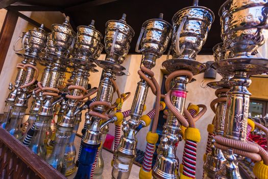 Shisha pipes hookah on the streets of the Old Town in Dubai