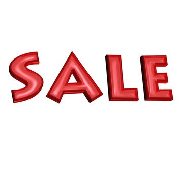 Glossy red three-dimensional inscription sale