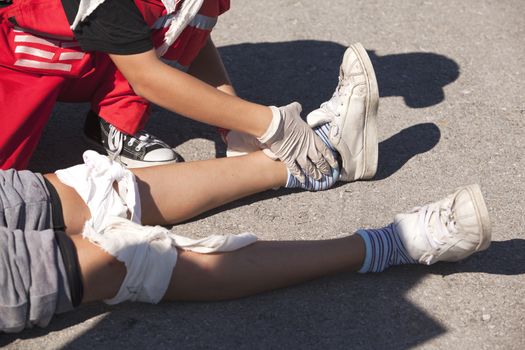 Serious injuries on girl's legs