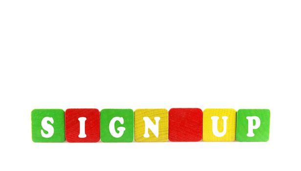 sign up concept