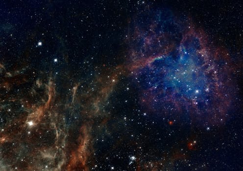 Small part of an infinite star field of space in the Universe. "Elements of this image furnished by NASA".