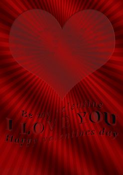 Three dimensional generate valentine's day background