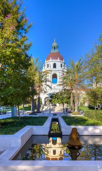 PASADENA, CA /USA - OCTOBER 1: Pasadena City Hall is central location for city government in the City of Pasadena, California and features early Renaissance architectural influences.  October 1, 2013.