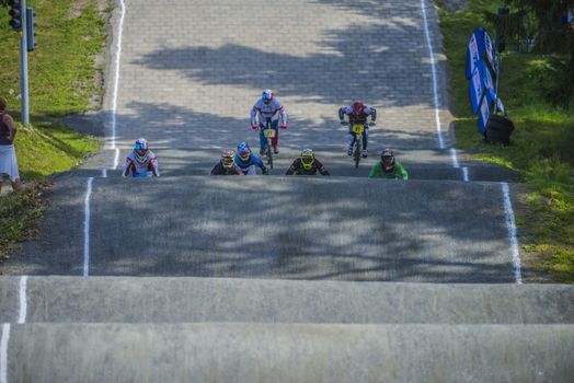 The fifth round of the Norway Cup in BMX was held in Raade (R��de), Norway.  The images are shot 24 August 2013.