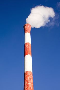 Air pollution from power plant chimney