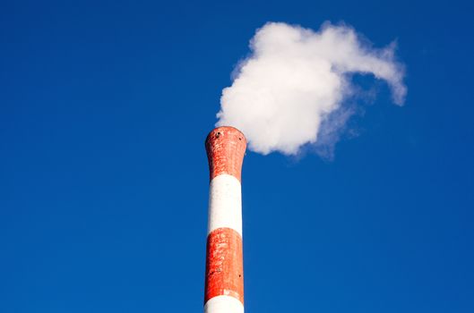 Air pollution from power plant chimney