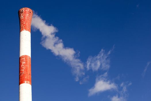 Air pollution from power plant chimney