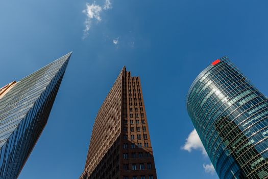 BERLIN - AUGUST 24: The Potsdamer Platz on August 24, 2013 in Berlin, Germany. The Potsdamer Platz is the new modern city center of Berlin.